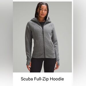 EUC Lululemon Scuba Hoodie in Heathered Speckled Black, hardly worn! Size 0